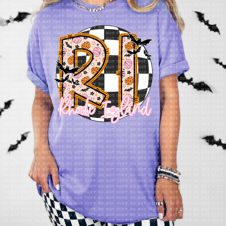 Pumpkin Batty States DTF Print