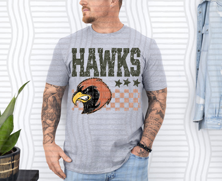 Camo Mascot Heads DTF Print