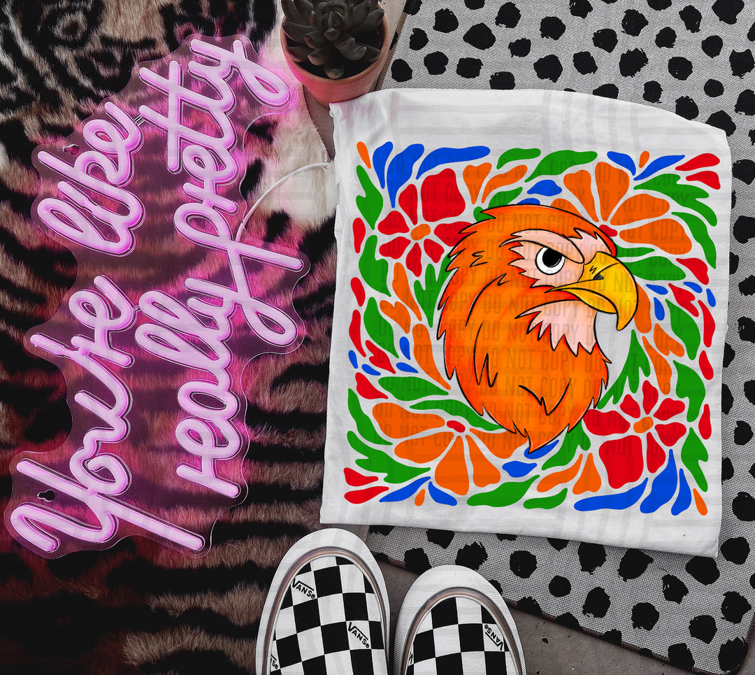 Retro Floral Mascot Heads DTF Print