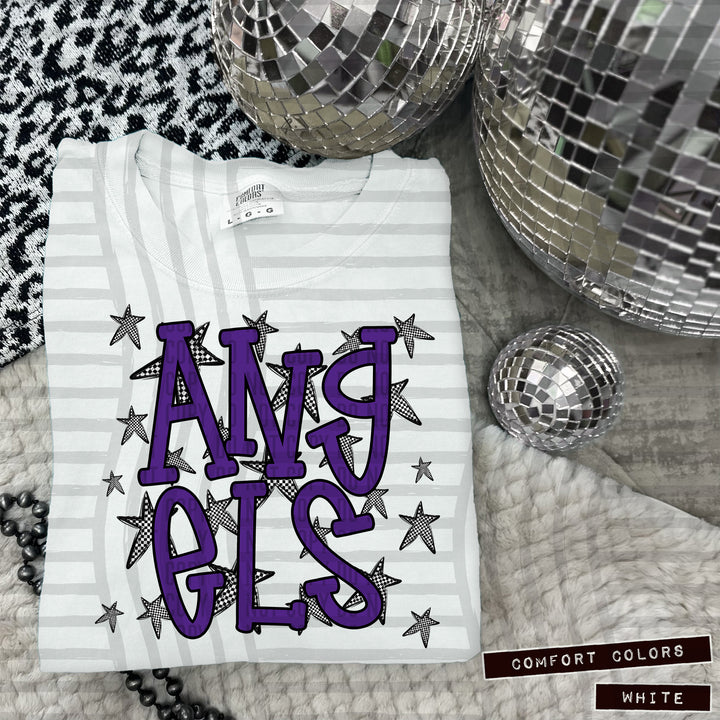 Purple Staggered DTF Print