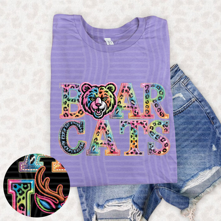 Rainbow Mascot Heads Stacked DTF Print