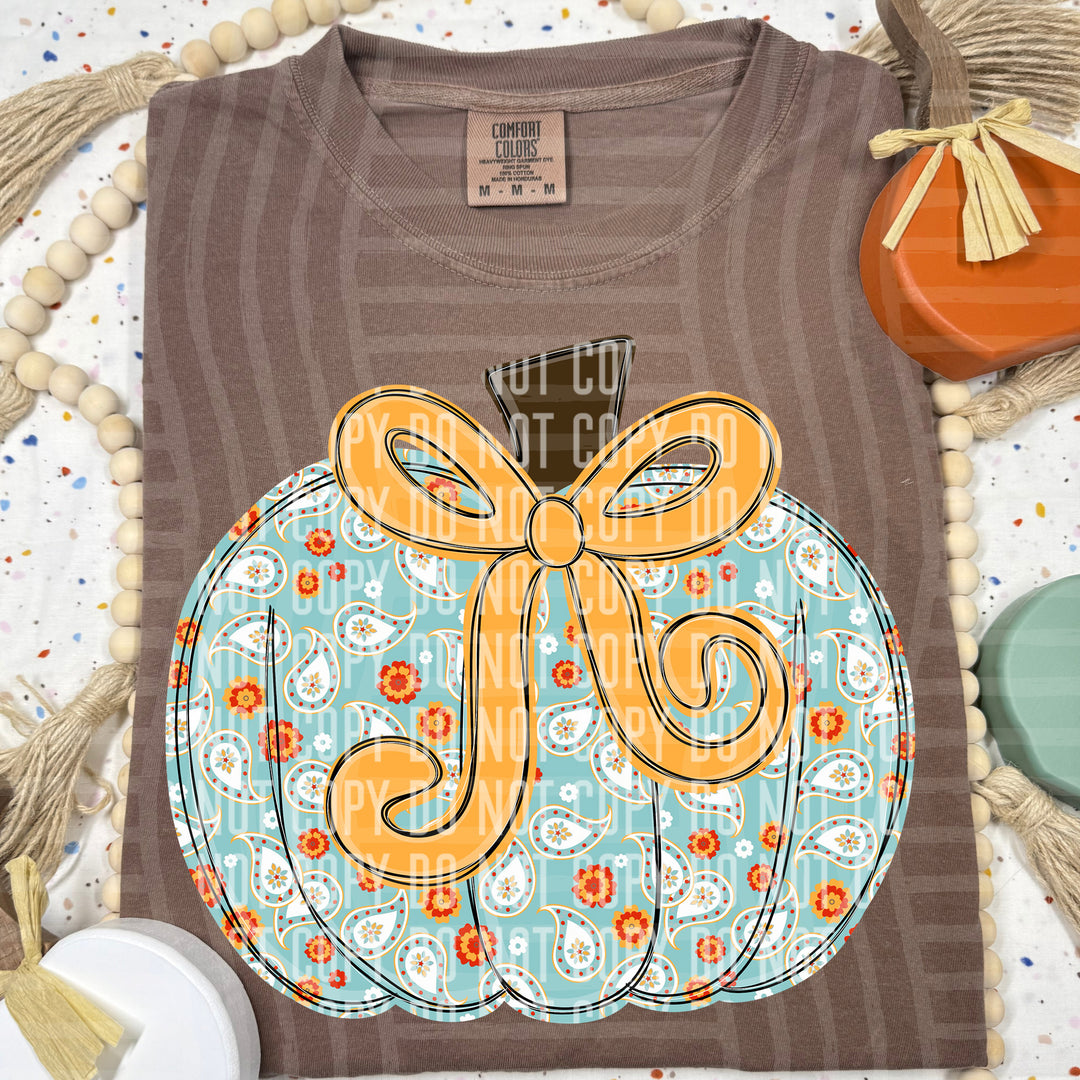 Paisley Pumpkin DTF Print