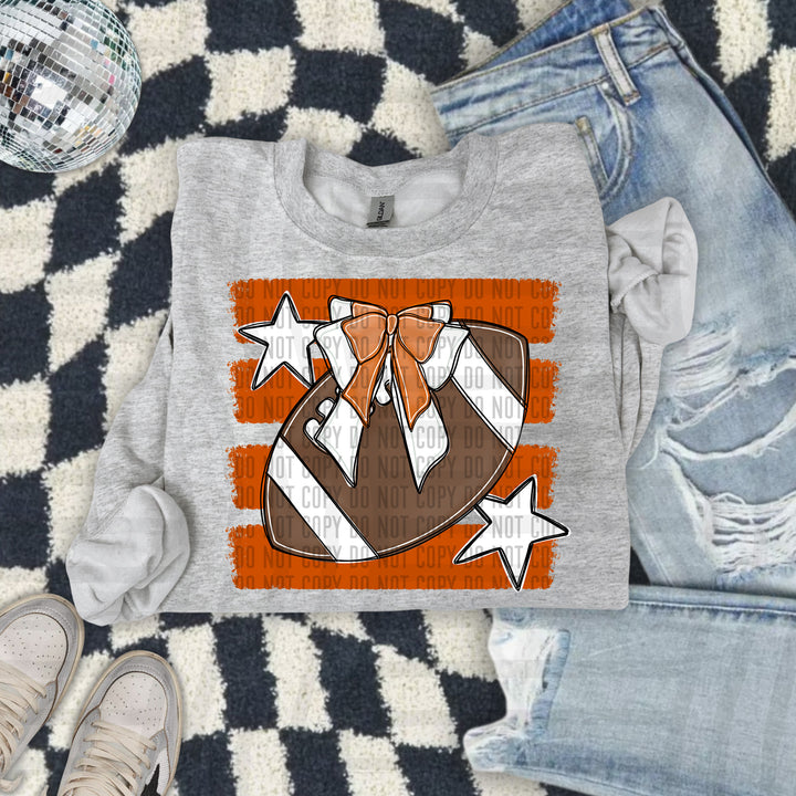 Football Bow DTF Print