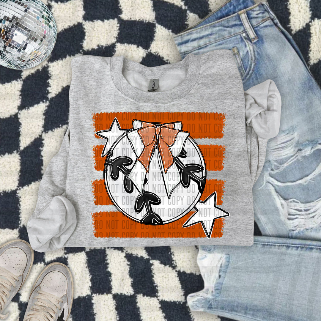Baseball Bow DTF Print