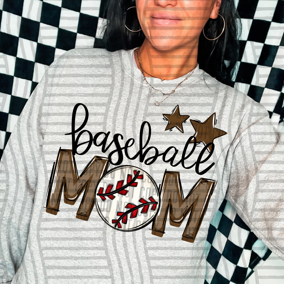 Sports Mom Baseball DTF Print