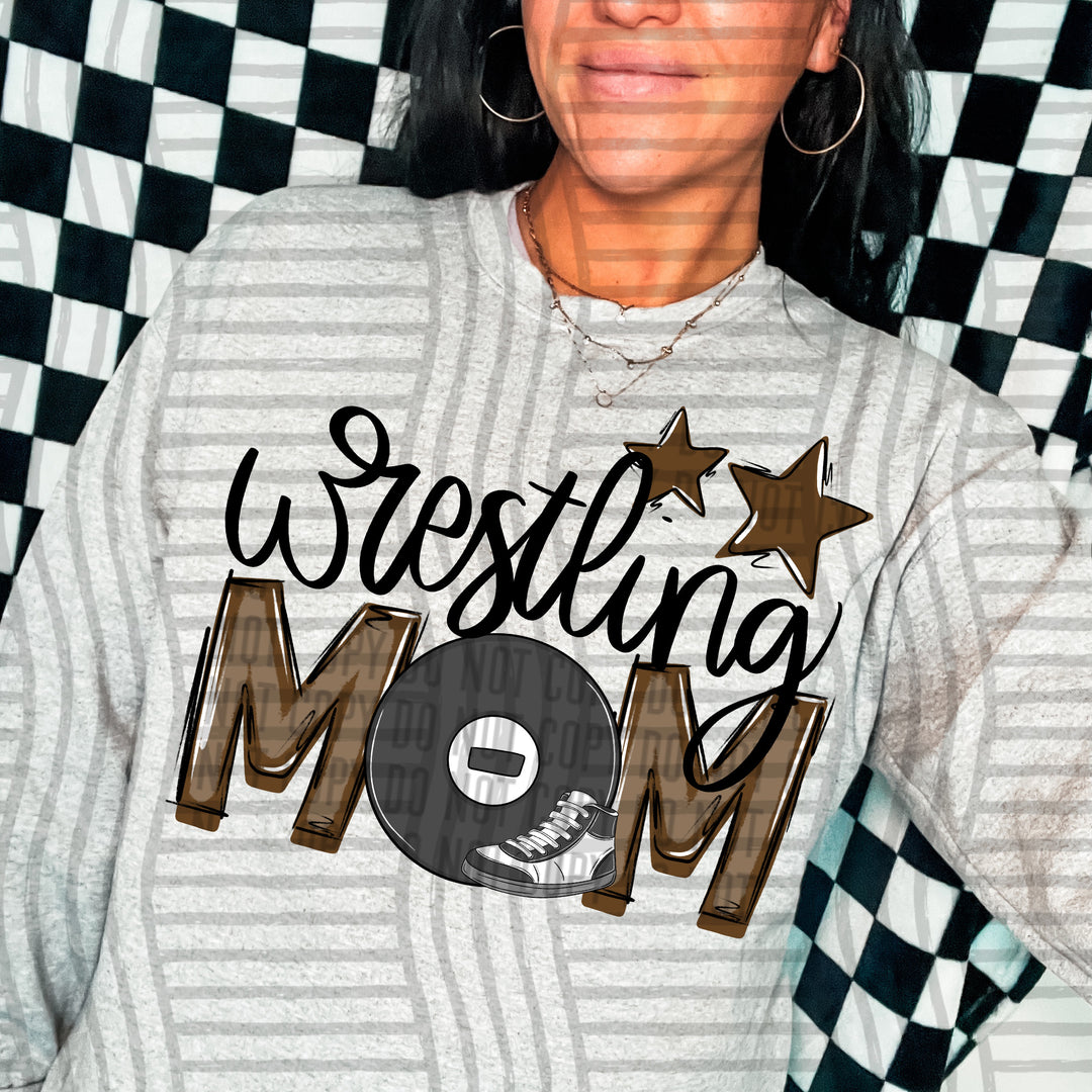 Sports Mom Wrestling DTF Print