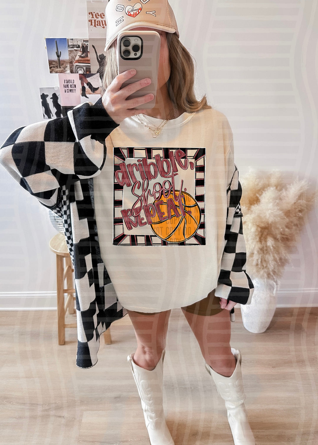 Dribble Shoot Repeat DTF Print