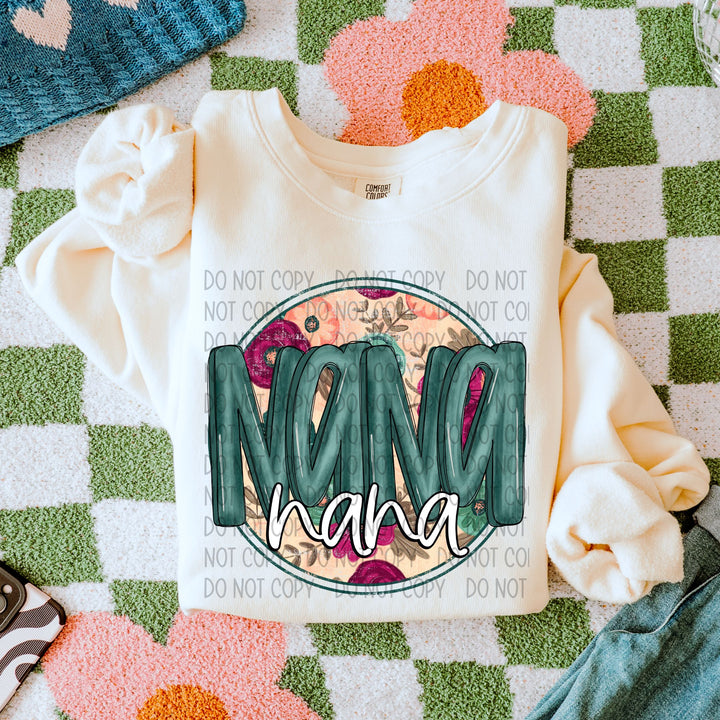 Floral Names DTF Print