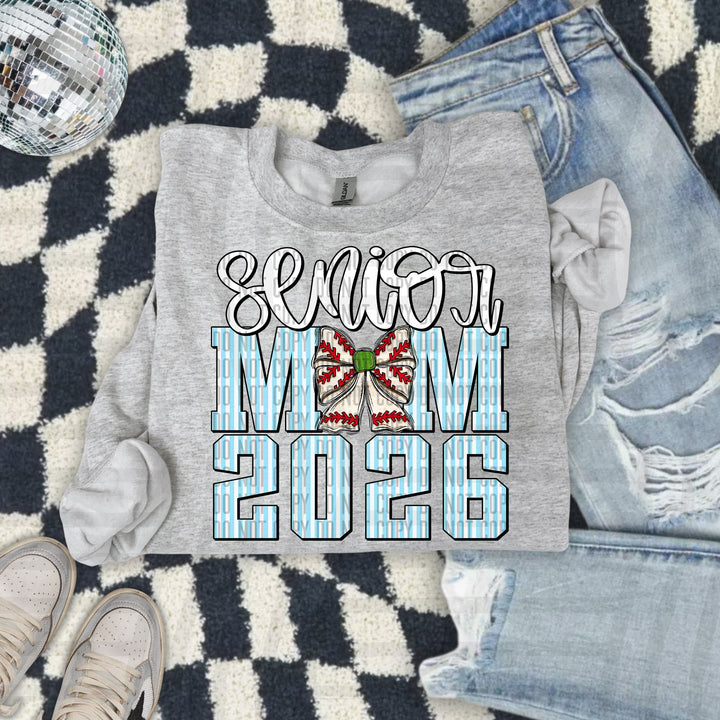 Senior Mom Baseball DTF Print