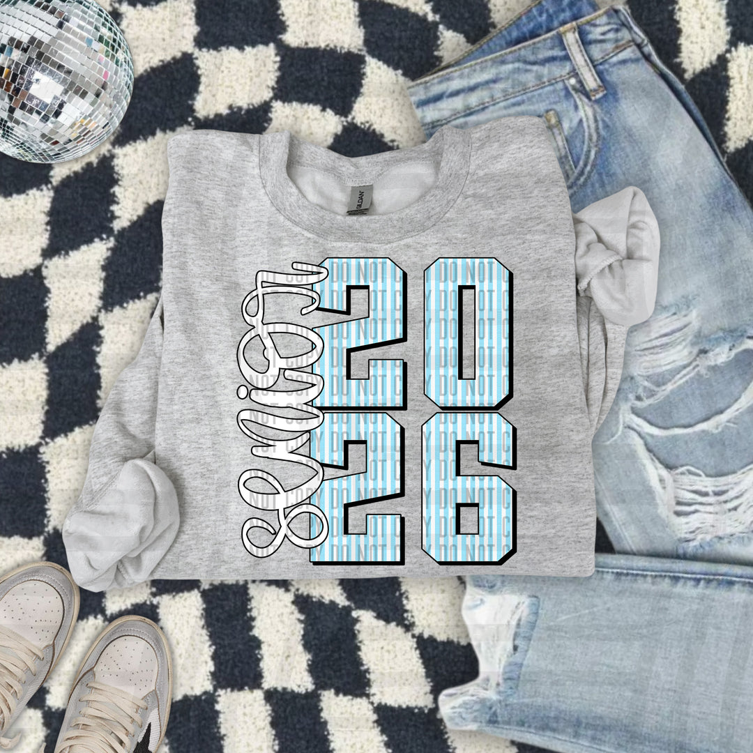 Senior 2026 Seersucker DTF Print