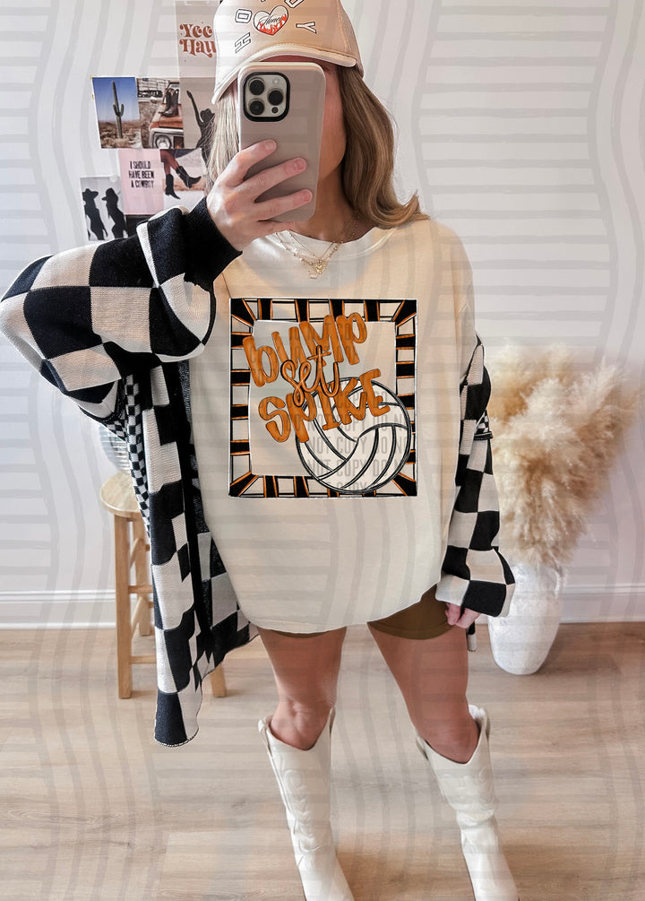 Bump Set Spike Volleyball DTF Print