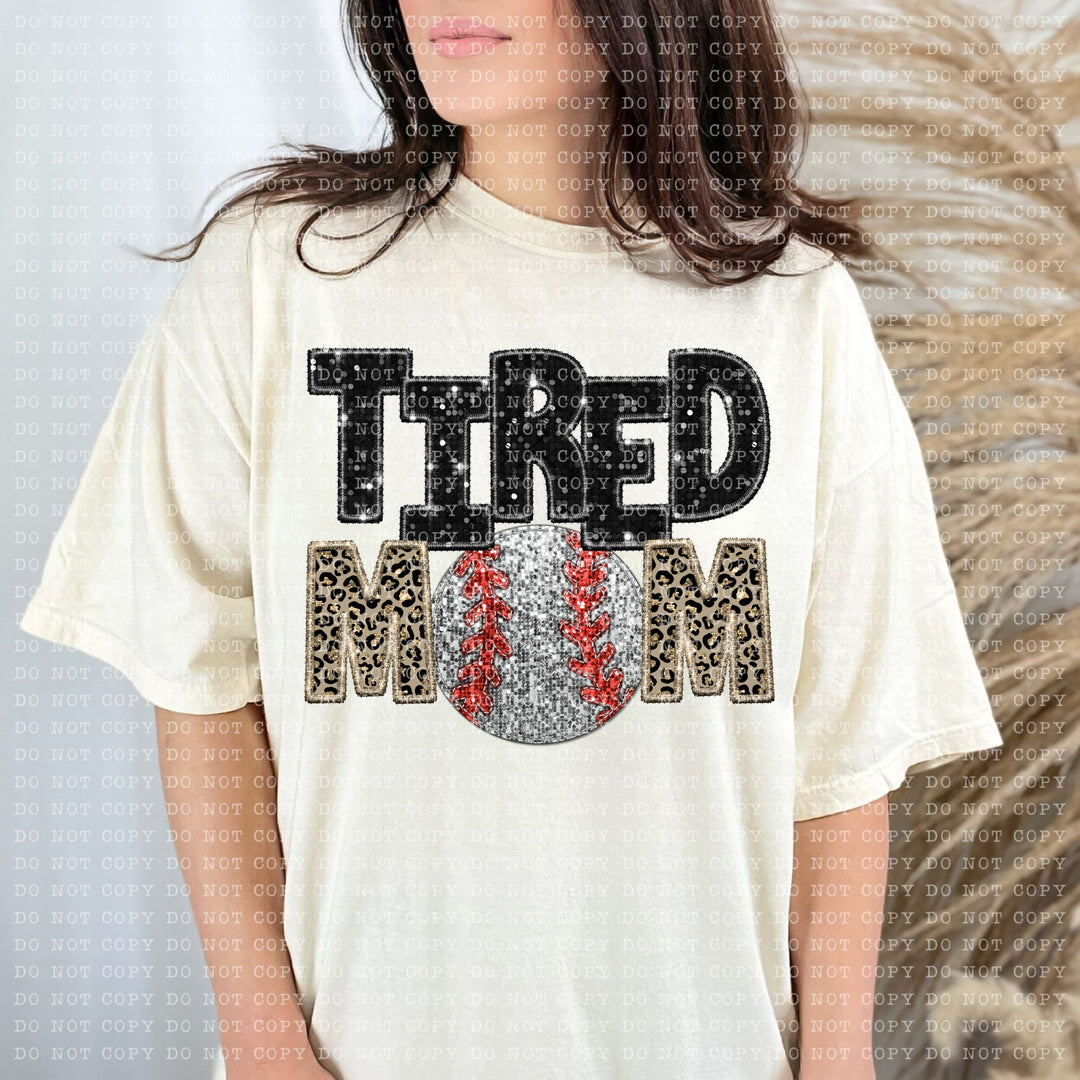 Tired Mom Sports DTF Print