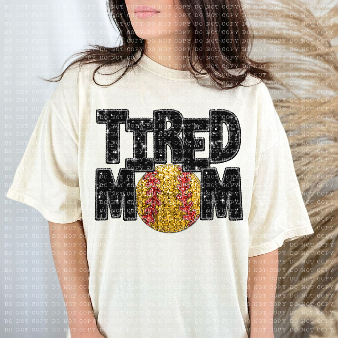 Tired Mom Sports DTF Print