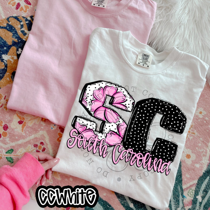 Pink Floral States DTF Print