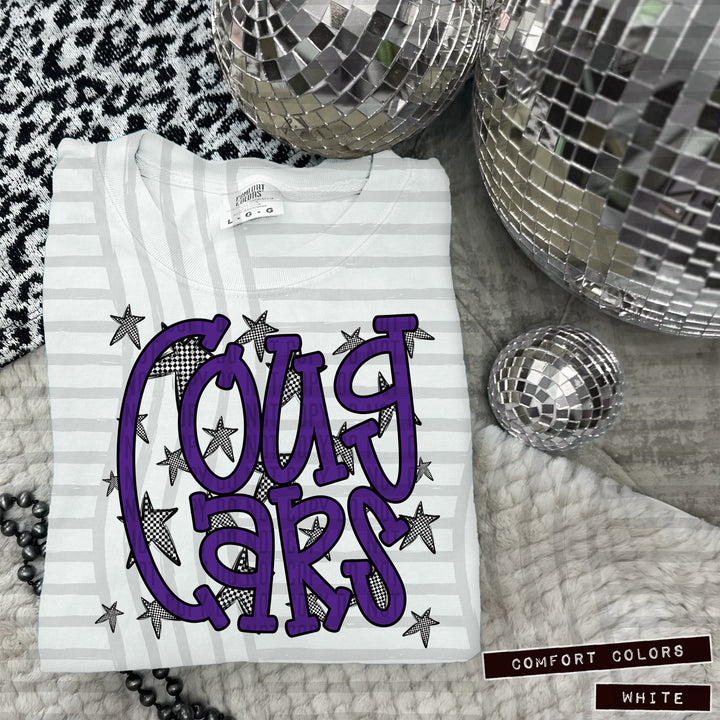 Purple Staggered DTF Print