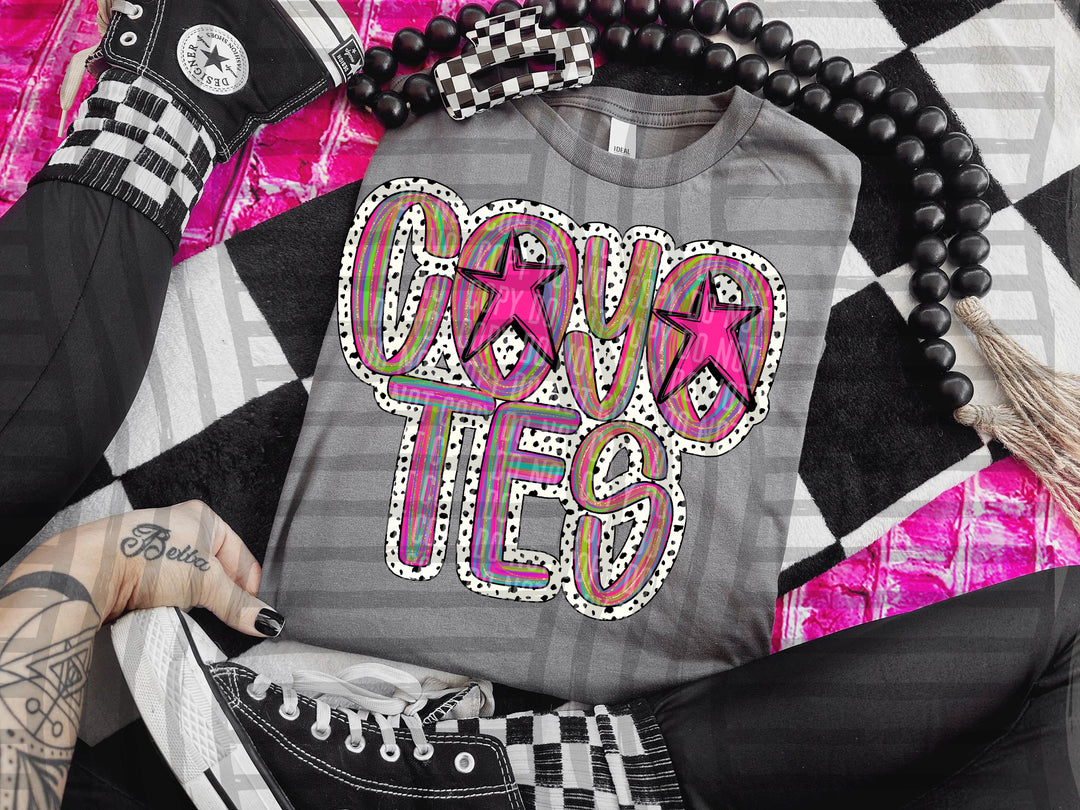 Brushstroke Dots DTF Print