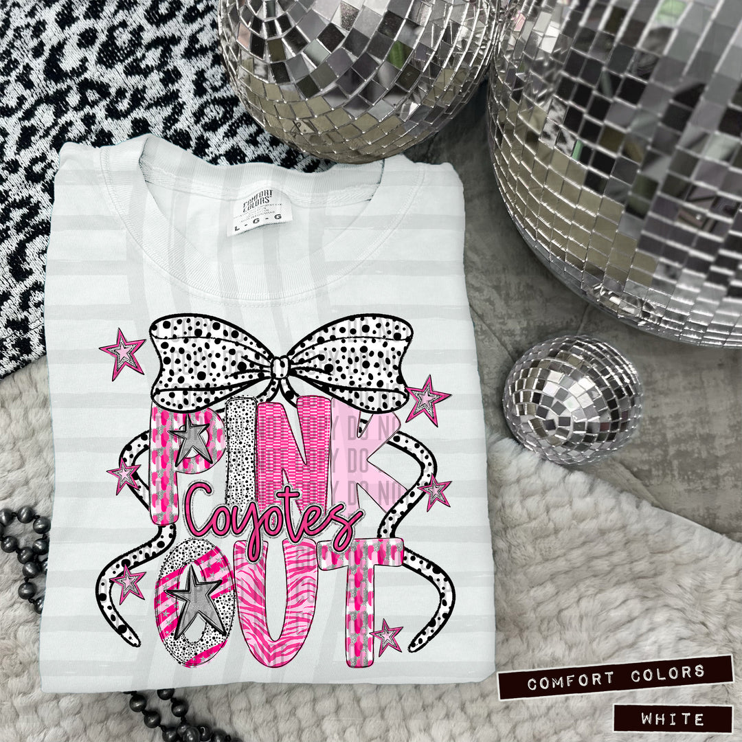Pink Out Silver DTF Print