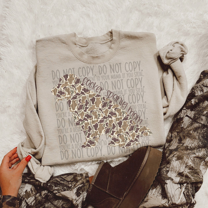 Duck Camo Dog Breeds DTF Print