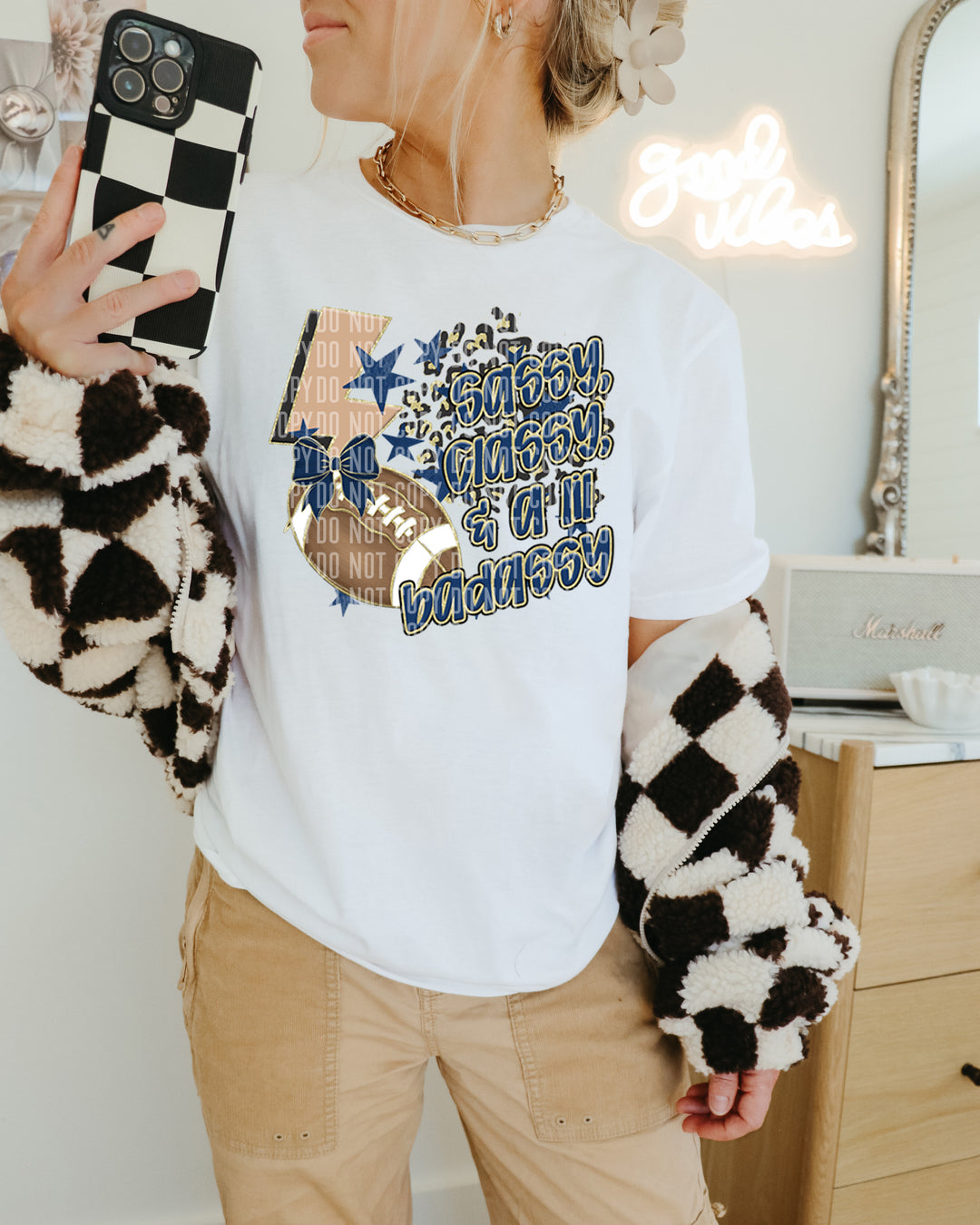 Sassy Classy Football DTF Print