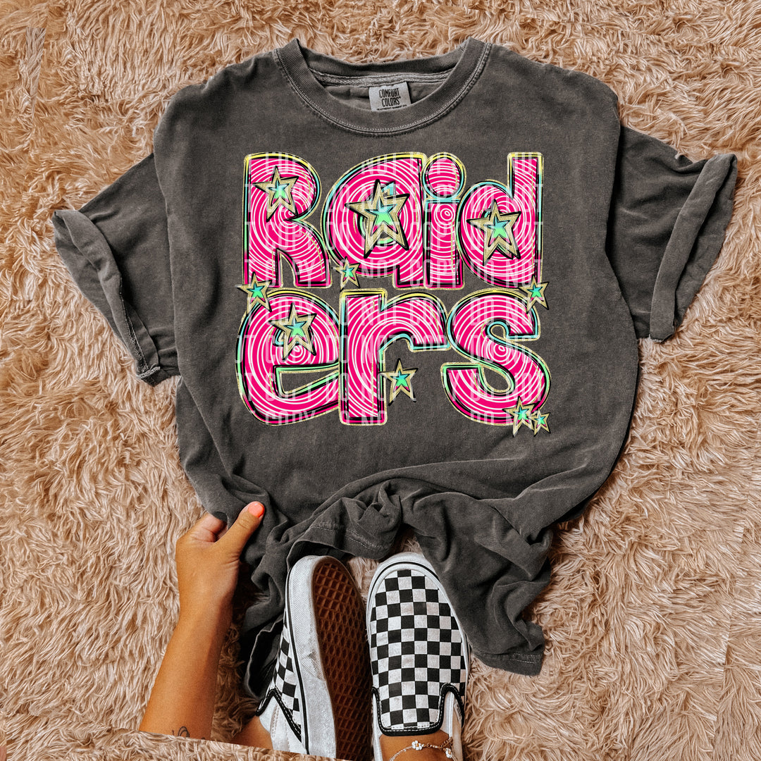 Pink Swirls DTF Print