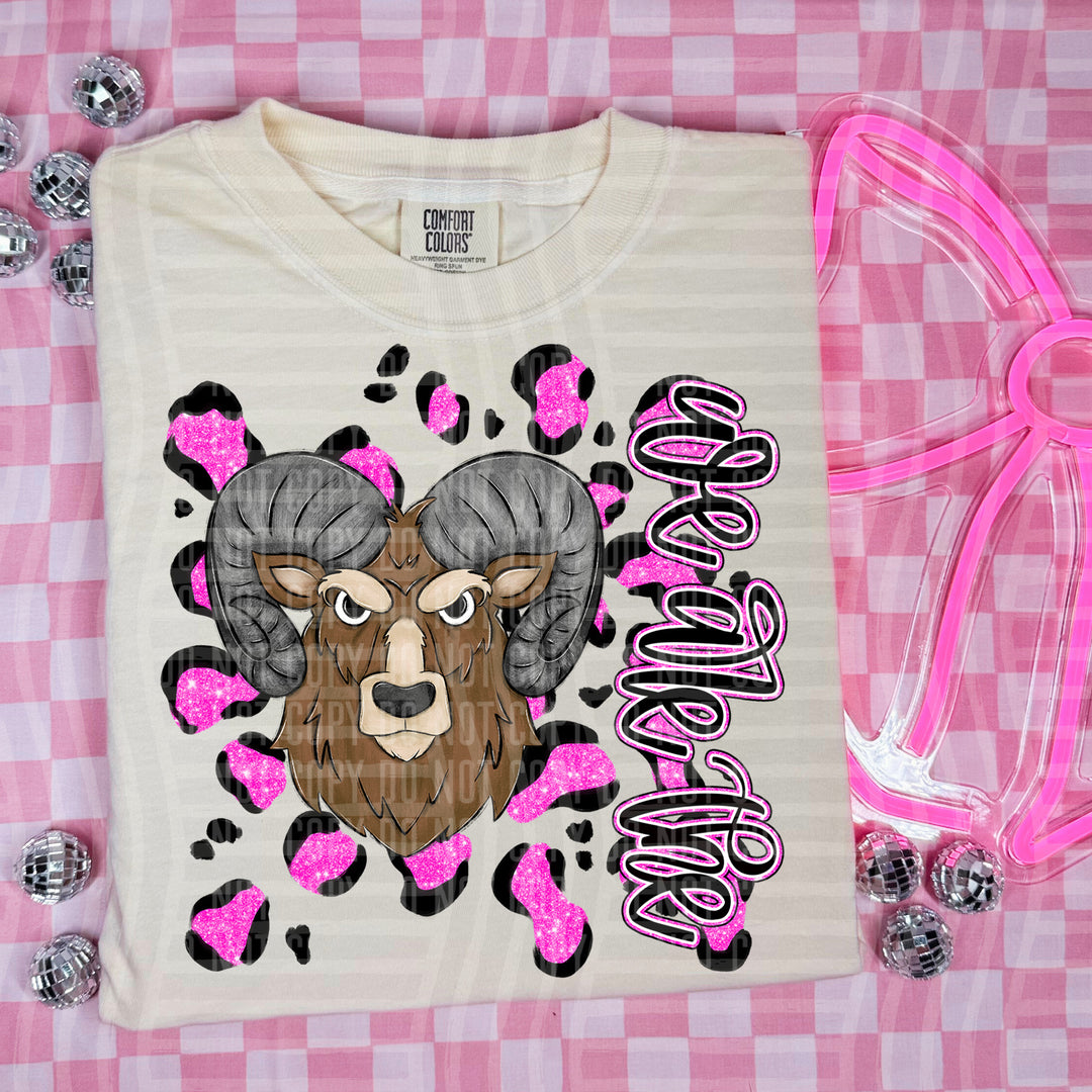 Preppy Leopard Mascot Heads DTF Print