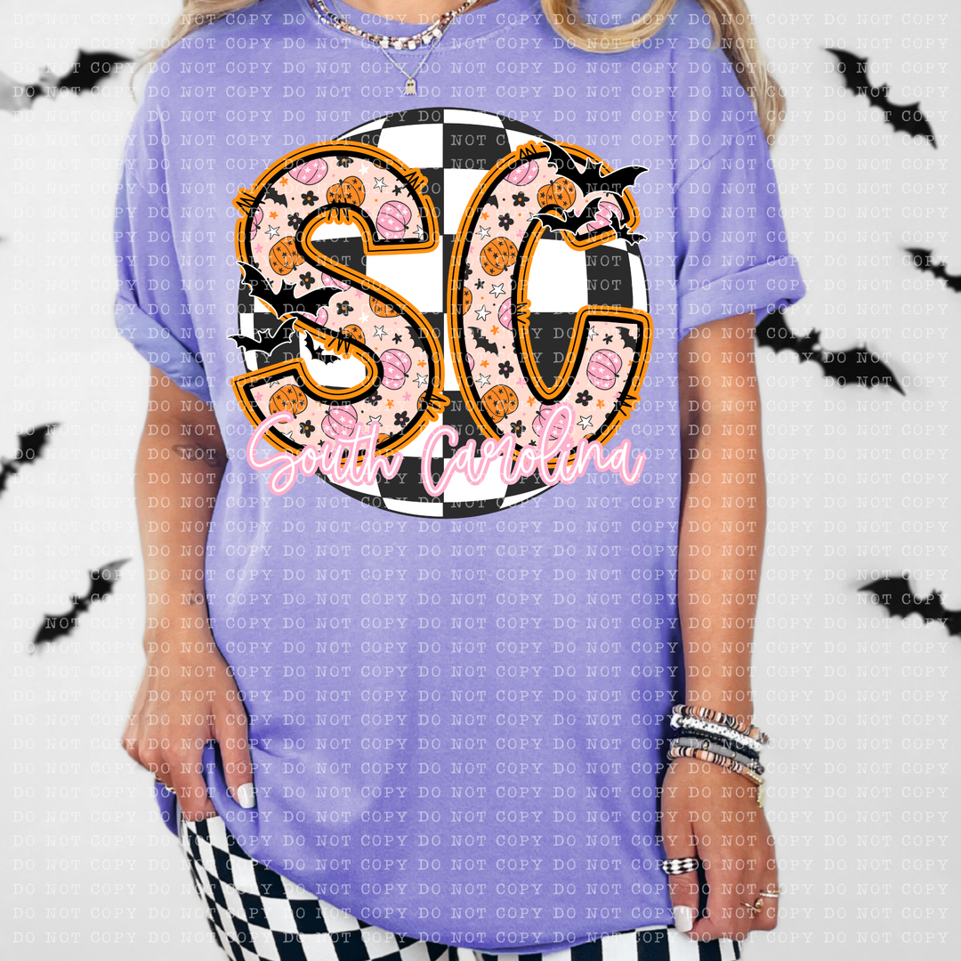 Pumpkin Batty States DTF Print