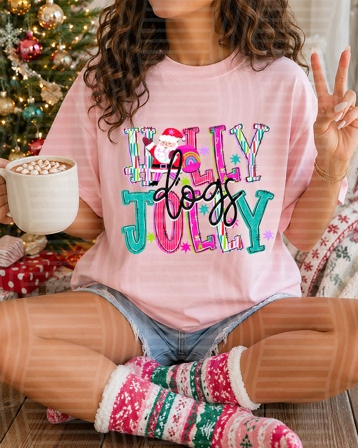 Holly Jolly Santa Mascots DTF Print