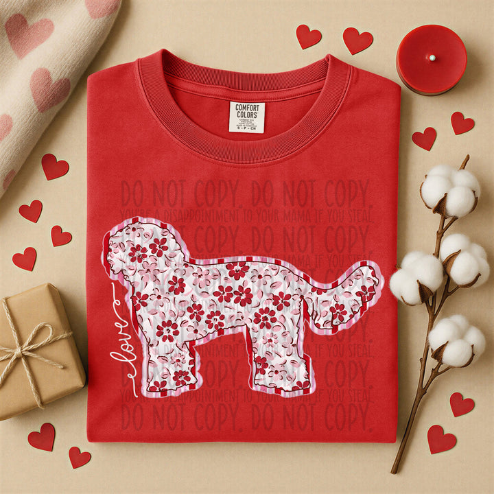 Valentine Dogs DTF Print
