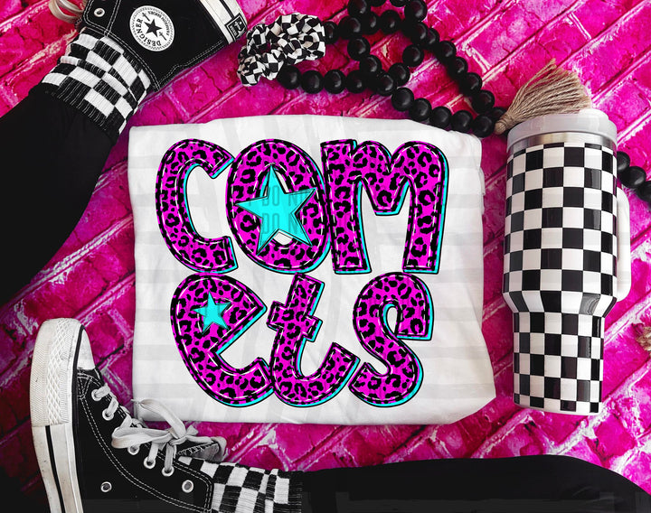 Pink Neon Leopard DTF Print