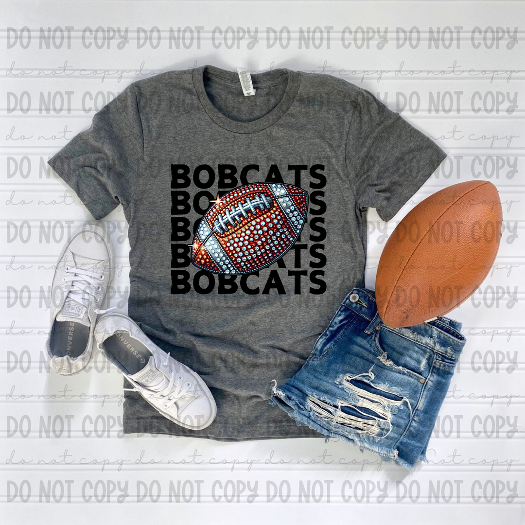 Bling Football Mascots DTF Print