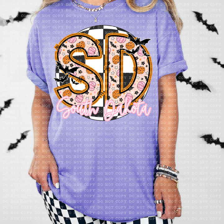 Pumpkin Batty States DTF Print