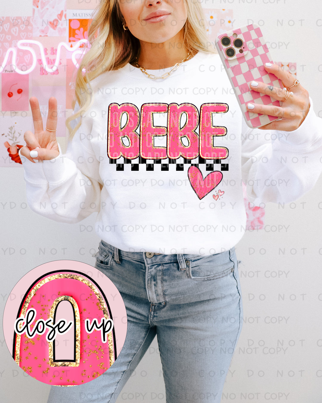 Sweet Pink Names DTF Print