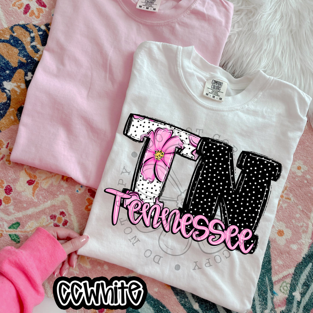 Pink Floral States DTF Print