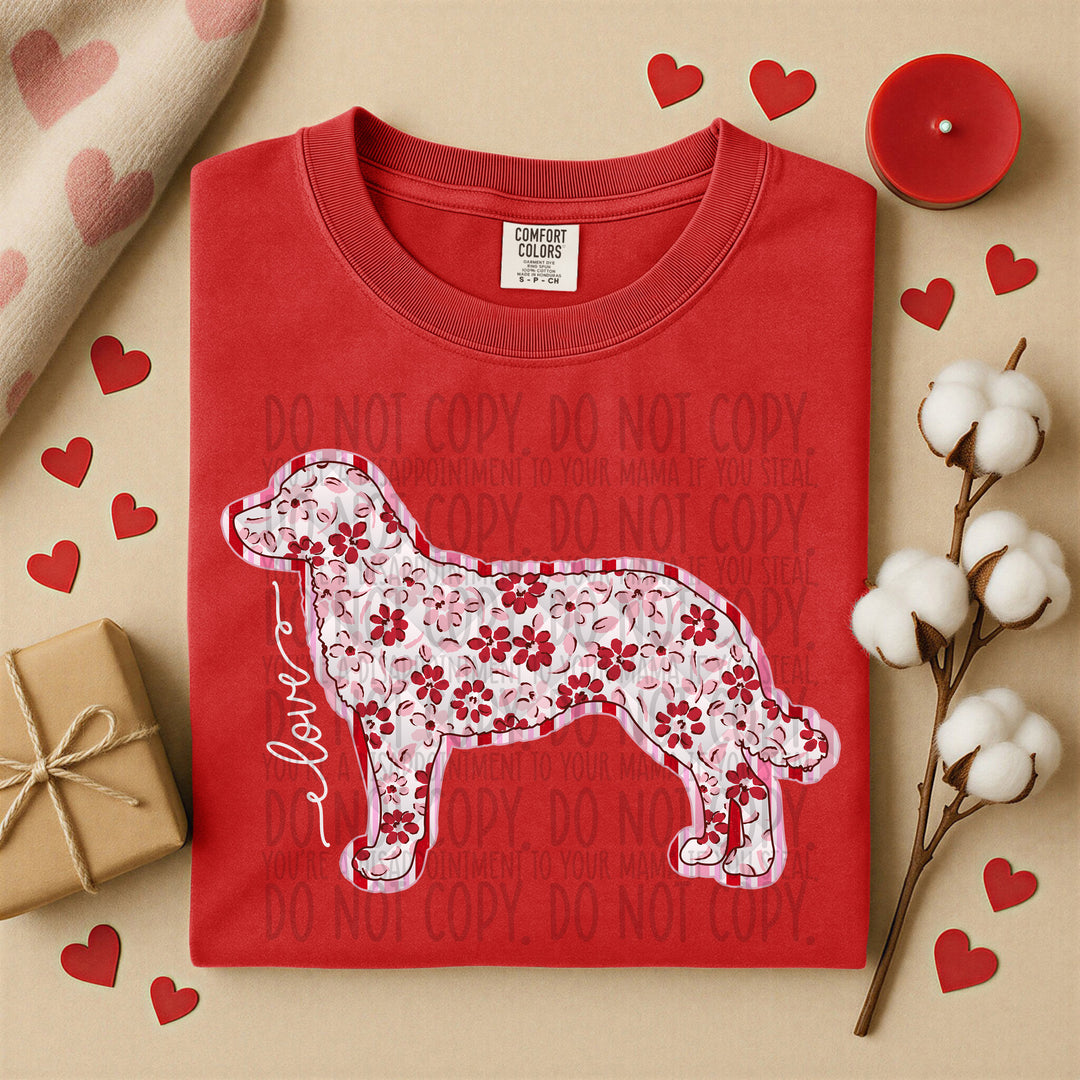 Valentine Dogs DTF Print