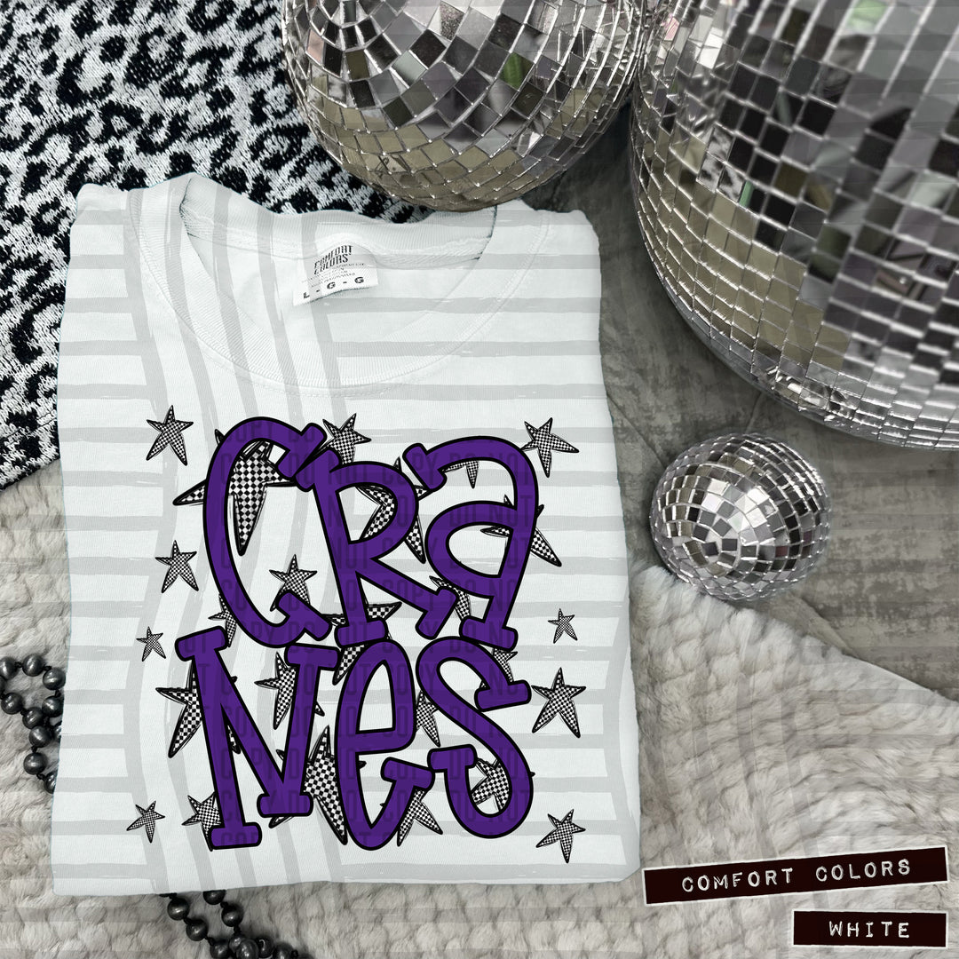 Purple Staggered DTF Print