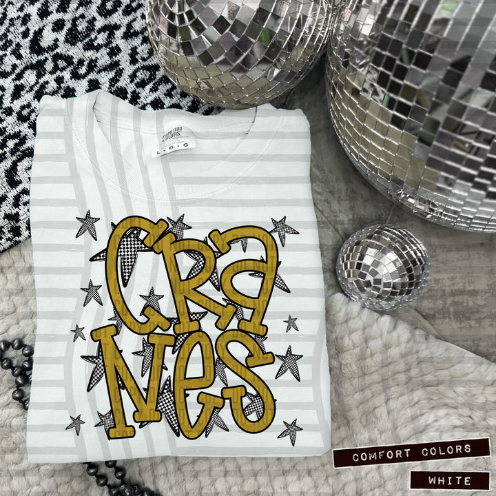 Gold Staggered DTF Print