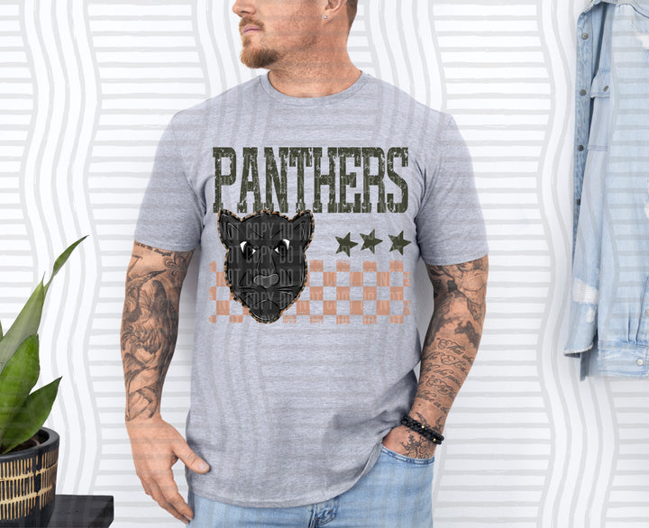 Camo Mascot Heads DTF Print