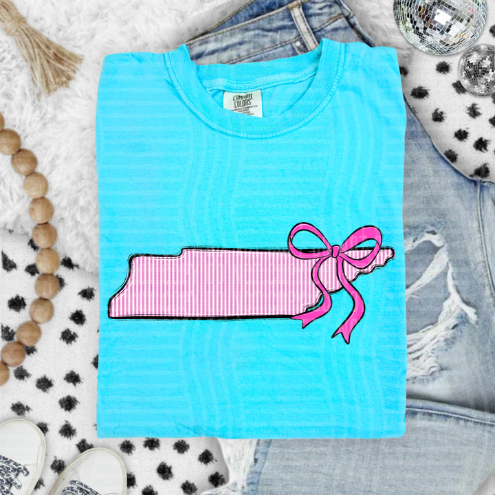 Seersucker States With Bow DTF Print