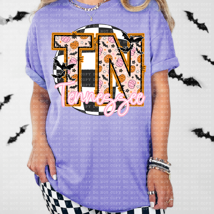 Pumpkin Batty States DTF Print