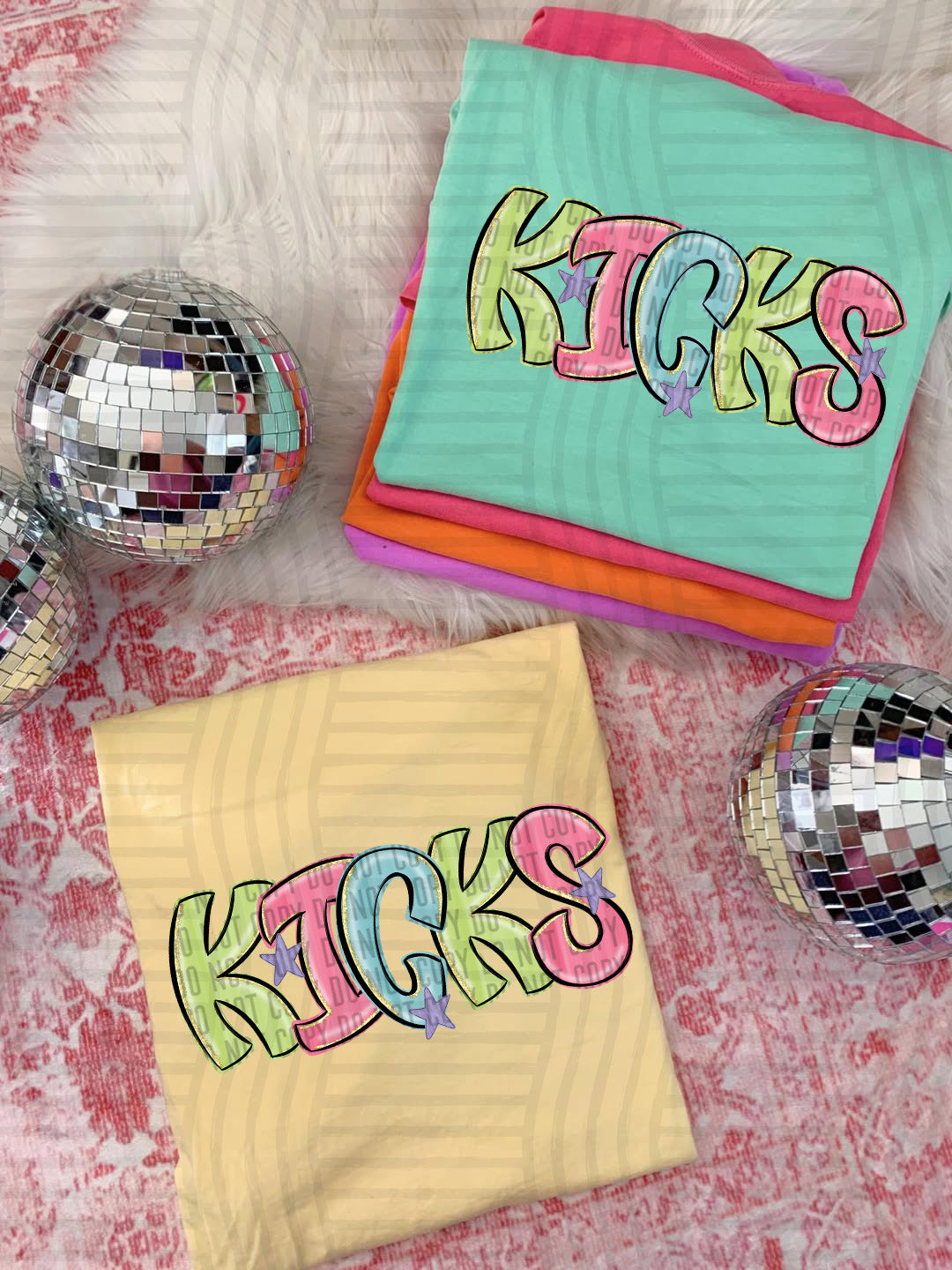 Glittery & Preppy Mascots DTF Print