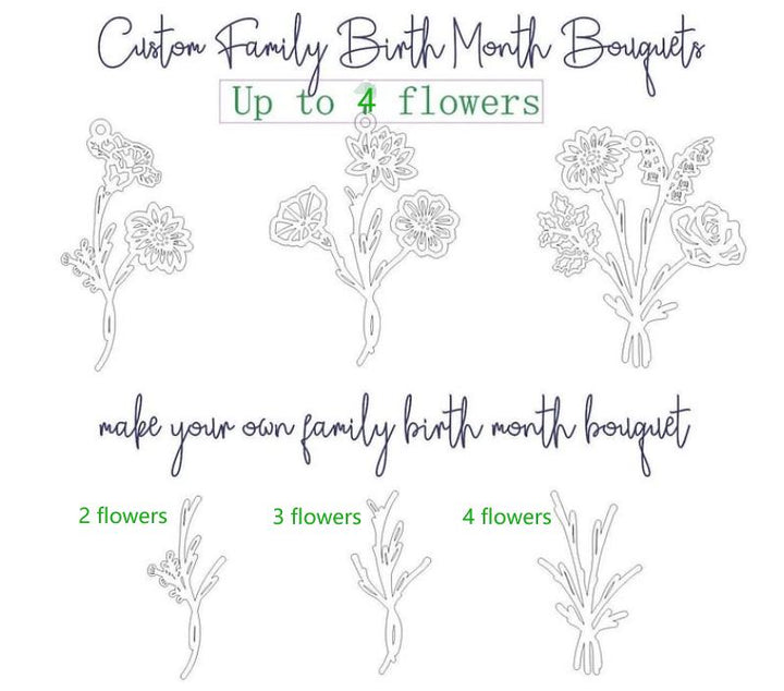 PREORDER Customized Stainless Steel Birth Flower Necklace