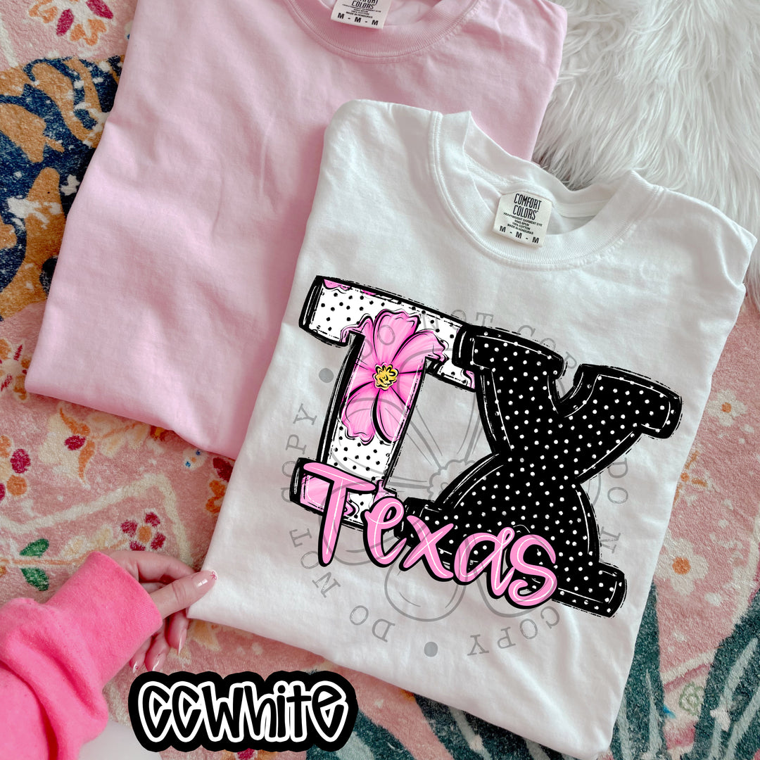 Pink Floral States DTF Print
