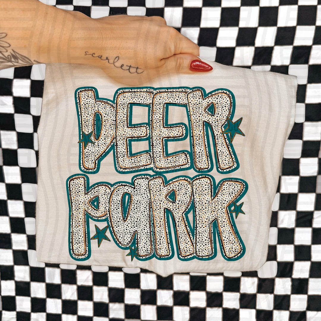 Teal Dotty DTF Print