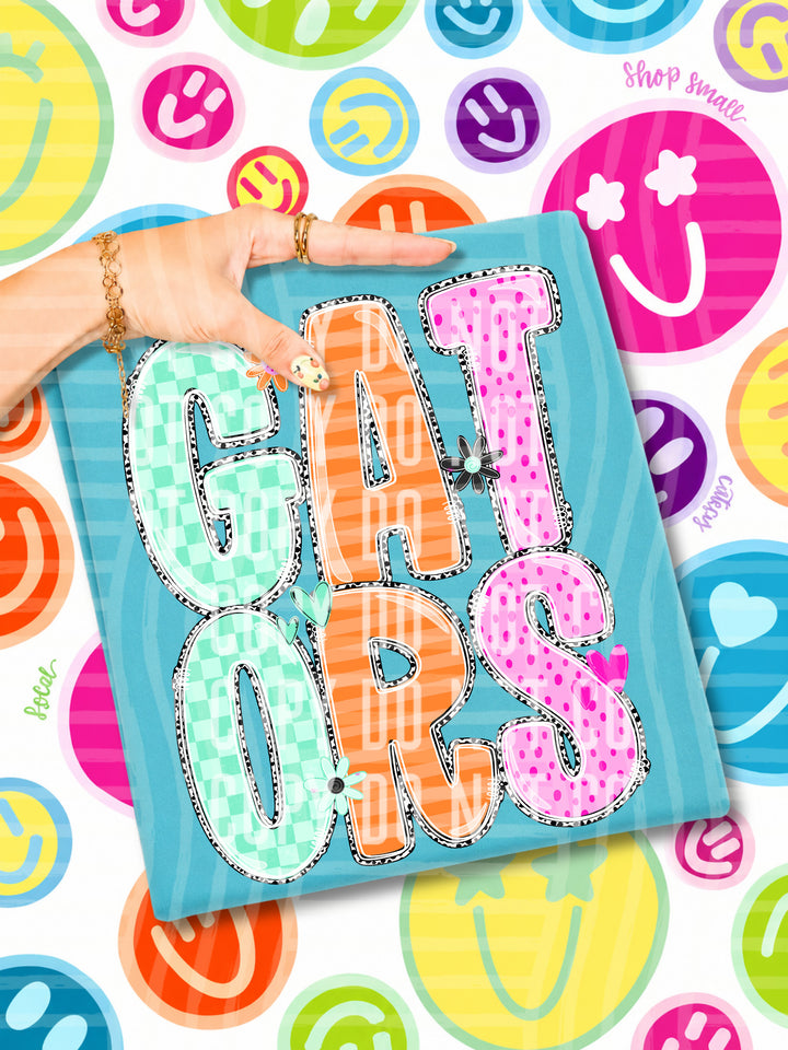 Happy Blooms Mascots DTF Print