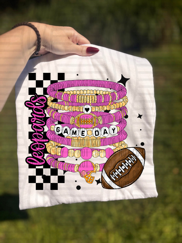 Pink Game Day Bracelets DTF Print