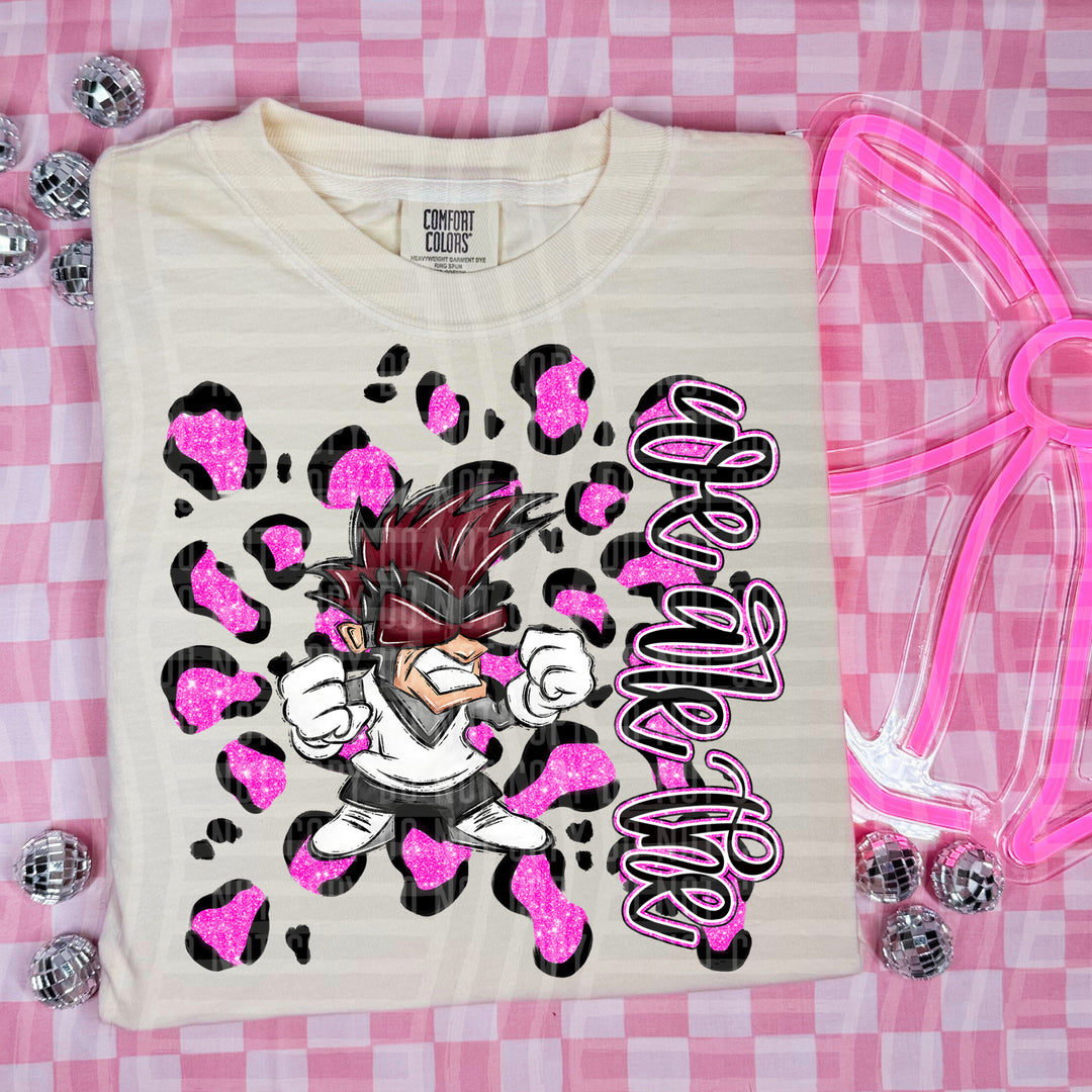 Preppy Leopard Mascot Heads DTF Print