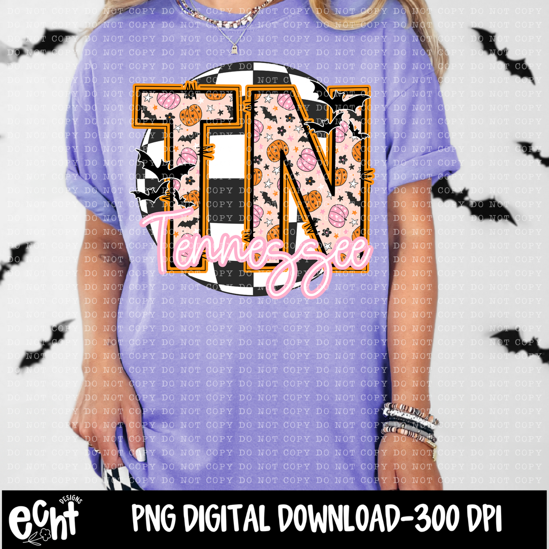 Pumpkin Batty States DTF Print