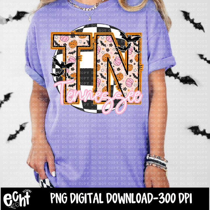 Pumpkin Batty States DTF Print