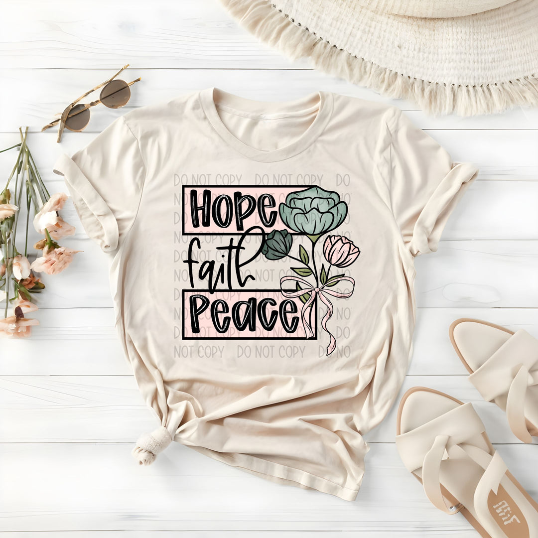 Hope Faith Peace DTF Print