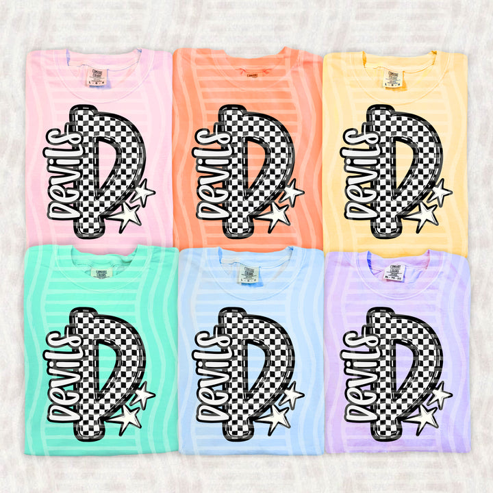 Checker Crush Black And White Mascots DTF Print